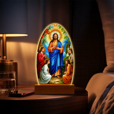 Christianartworkshop Comforting Jesus and Virgin Mary Prayer Moments Night Light
