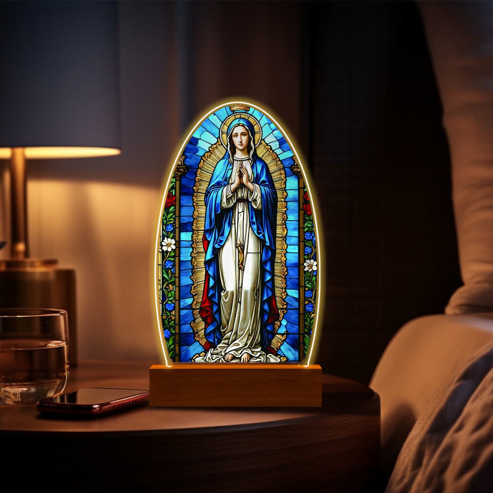 Christianartworkshop Comforting Jesus and Virgin Mary Prayer Moments Night Light