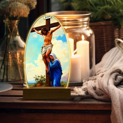 Christianartworkshop Comforting Jesus and Virgin Mary Prayer Moments Night Light