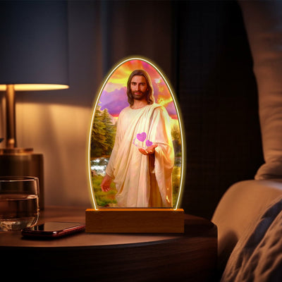 Christianartworkshop Comforting Jesus and Virgin Mary Prayer Moments Night Light