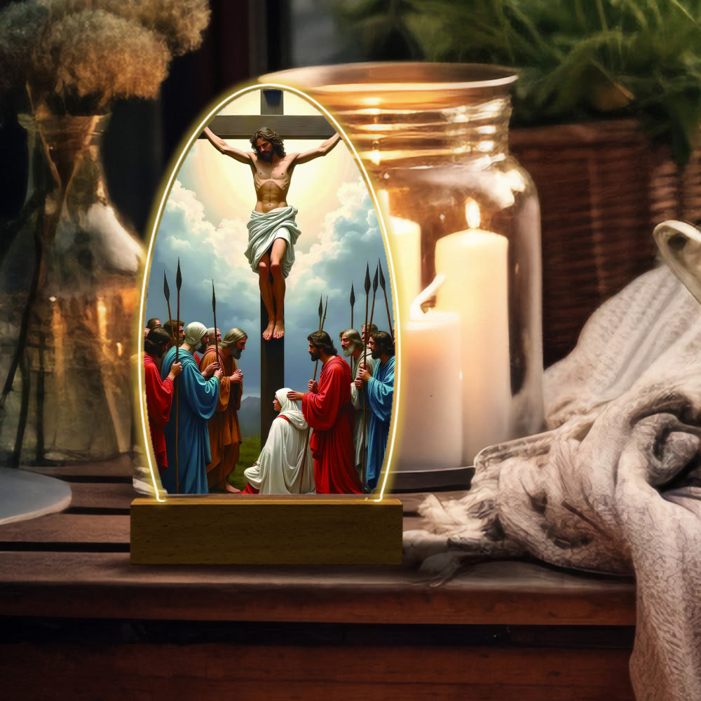Christianartworkshop Comforting Jesus and Virgin Mary Prayer Moments Night Light