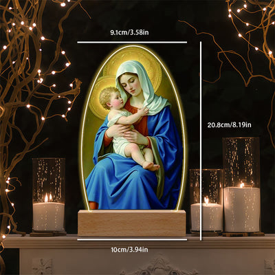 Christianartworkshop Comforting Jesus and Virgin Mary Prayer Moments Night Light