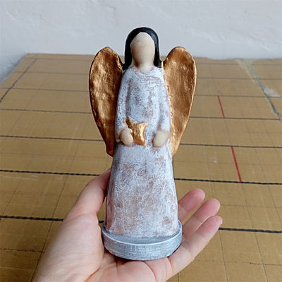 Christianartworkshop Resin Angel Nativity Desktop Ornament: A Rare Emblem of Christmas Devotion
