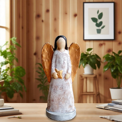 Christianartworkshop Resin Angel Nativity Desktop Ornament: A Rare Emblem of Christmas Devotion