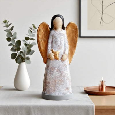 Christianartworkshop Resin Angel Nativity Desktop Ornament: A Rare Emblem of Christmas Devotion