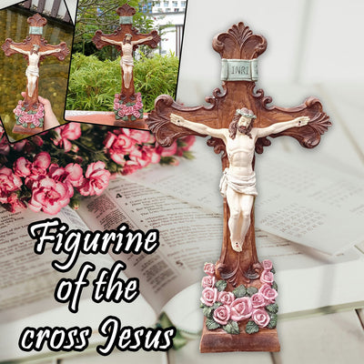 Christianartworkshop INRI - Inscribed Crucifix Desktop Ornament: A Graceful Expression of Belief