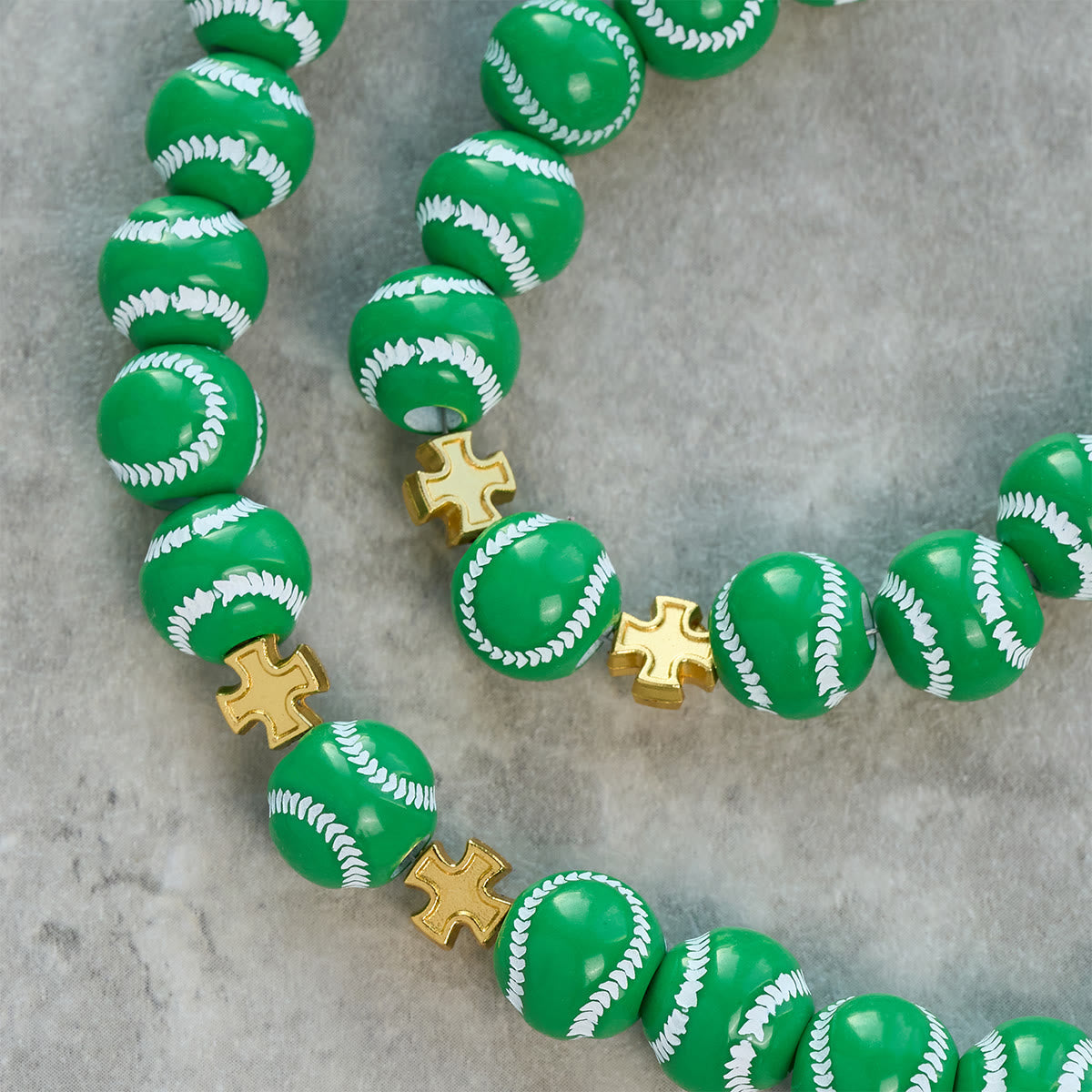 Christianartworkshop Blessed Miniature Baseball Beads Rosary with Golden Holy Chalice & Crucifix: Merge Faith and Sport