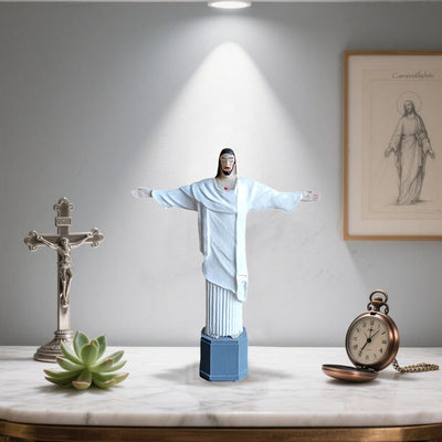 Christianartworkshop Sacred Heart Christ Desktop Decoration with Open Arms of Blessing