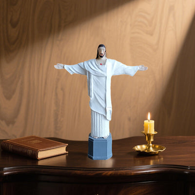 Christianartworkshop Sacred Heart Christ Desktop Decoration with Open Arms of Blessing