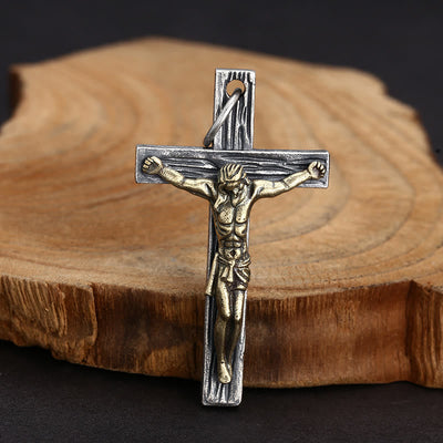 Christianartworkshop Classic Sterling Silver Crucifix Necklace: A Symbol of Faith for Daily Spiritual Connection