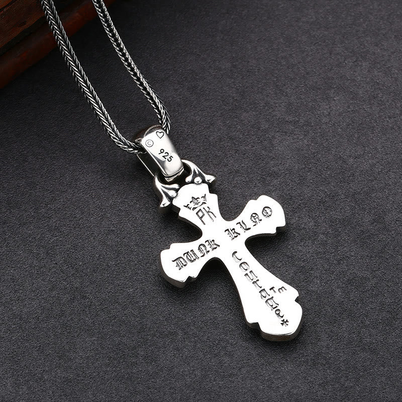 Christianartworkshop Classic Sterling Silver Cross Necklace with Dazzling Stones: A Profound Symbol of Faith