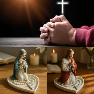 Christianartworkshop Classic Resin Praying Jesus Rosary Holder: A Timeless Emblem of Devotion