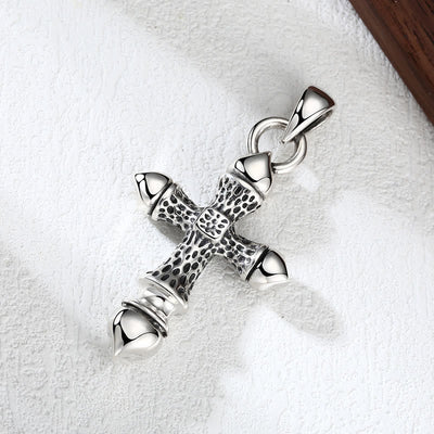 Christianartworkshop Artistic Textured Silver Cross Pendant: A Unique Blend of Art and Belief