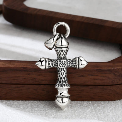 Christianartworkshop Artistic Textured Silver Cross Pendant: A Unique Blend of Art and Belief