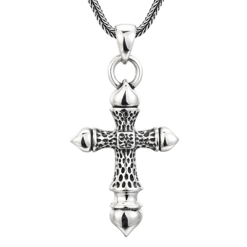 Christianartworkshop Artistic Textured Silver Cross Pendant: A Unique Blend of Art and Belief
