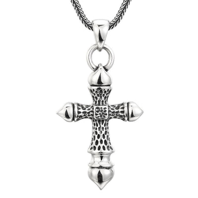 Christianartworkshop Artistic Textured Silver Cross Pendant: A Unique Blend of Art and Belief