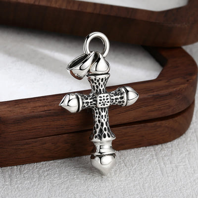 Christianartworkshop Artistic Textured Silver Cross Pendant: A Unique Blend of Art and Belief