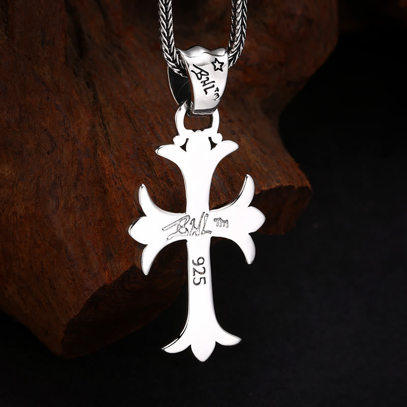 Christianartworkshop Classic Sterling Silver Cross Charm Pendant: A Timeless Accessory for Faithful Adornment