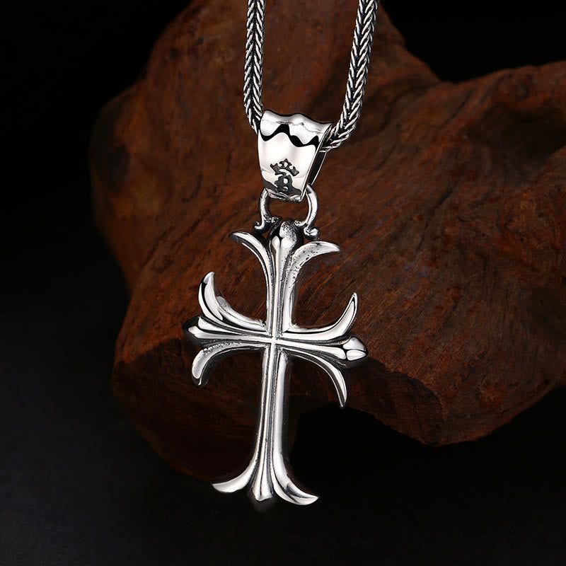 Christianartworkshop Classic Sterling Silver Cross Charm Pendant: A Timeless Accessory for Faithful Adornment