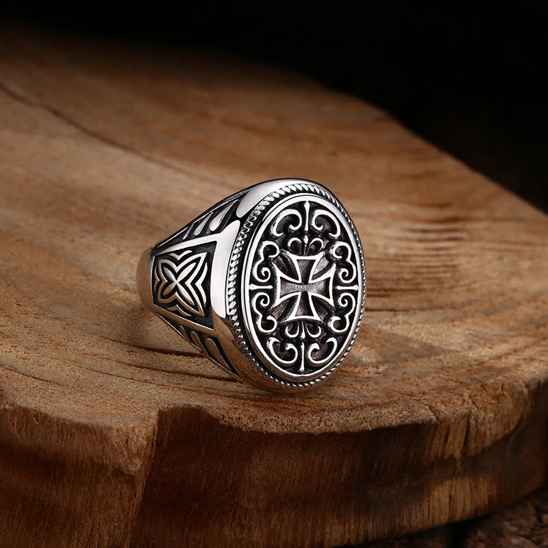 Christianartworkshop Artistic Silver Filigree Cross Ring: A Unique Blend of Art and Belief