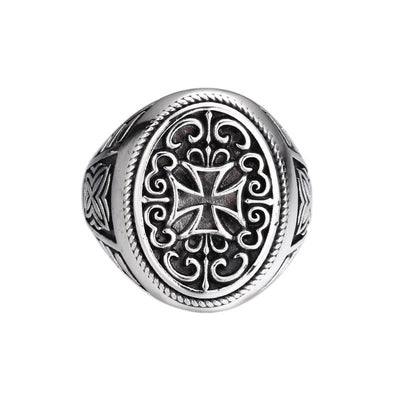 Christianartworkshop Artistic Silver Filigree Cross Ring: A Unique Blend of Art and Belief