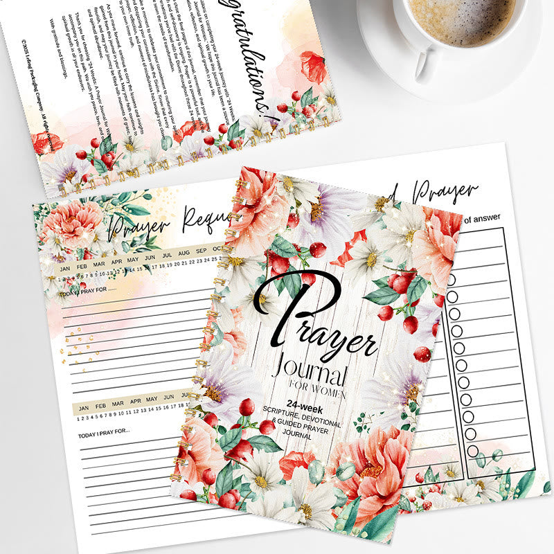 Christianartworkshop Classic Floral Prayer Journal: A Tool for 24 - Week Spiritual Nourishment