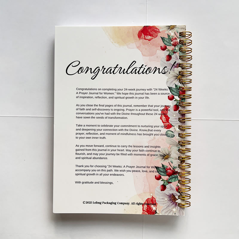 Christianartworkshop Classic Floral Prayer Journal: A Tool for 24 - Week Spiritual Nourishment