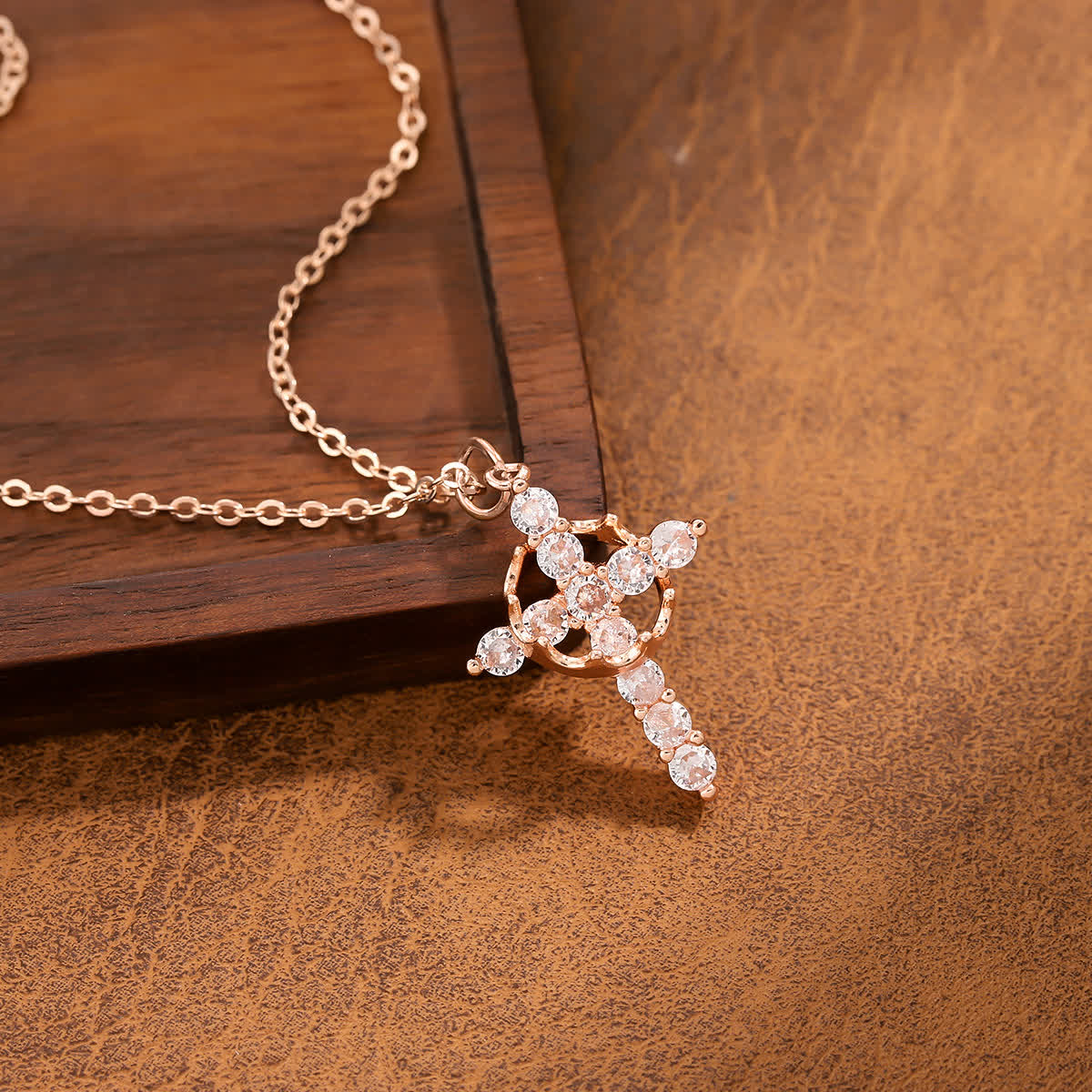 FREE Today: Modern Crowned in Faith Cross Necklace, Earrings