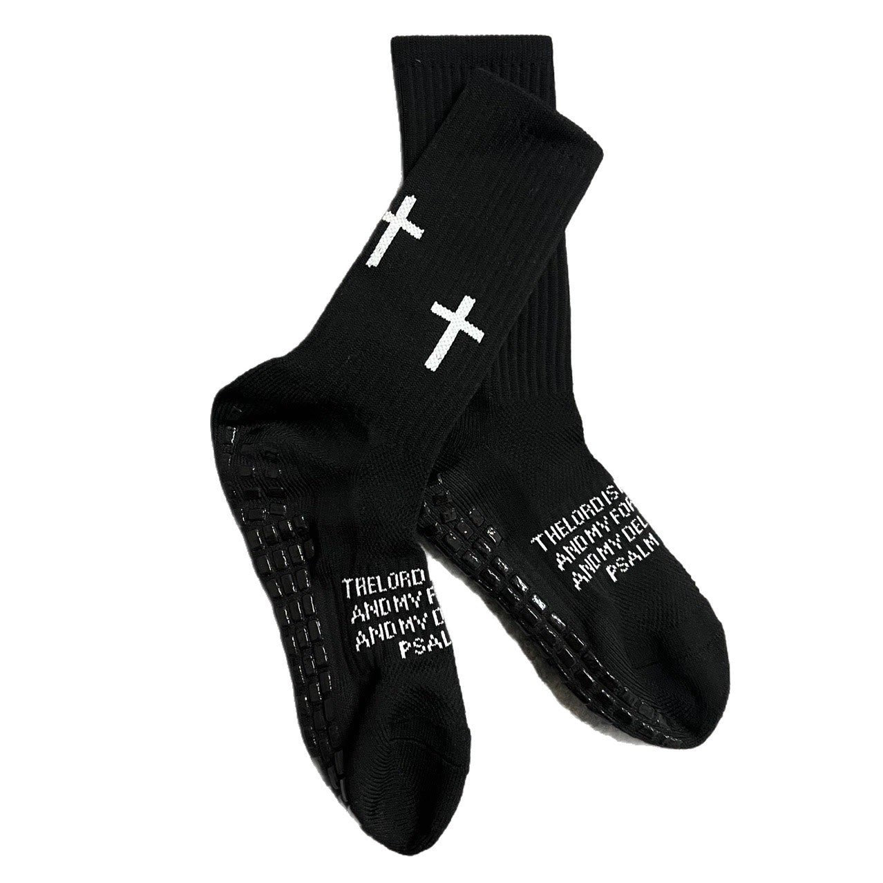 Christianartworkshop Biblical Quote Grip Soccer Unisex Socks: Walk Daily in Divine Guidance