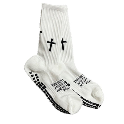 Christianartworkshop Biblical Quote Grip Soccer Unisex Socks: Walk Daily in Divine Guidance
