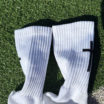 Christianartworkshop Biblical Quote Grip Soccer Unisex Socks: Walk Daily in Divine Guidance