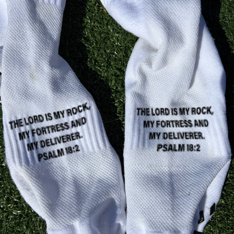 Christianartworkshop Biblical Quote Grip Soccer Unisex Socks: Walk Daily in Divine Guidance