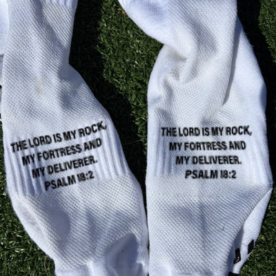 Christianartworkshop Biblical Quote Grip Soccer Unisex Socks: Walk Daily in Divine Guidance