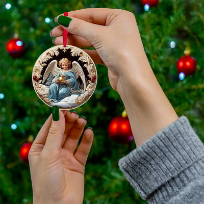 Christianartworkshop Colorful Exquisite Sculpture Styles Angels Christmas Hanging Ornaments A