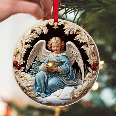 Christianartworkshop Colorful Exquisite Sculpture Styles Angels Christmas Hanging Ornaments A