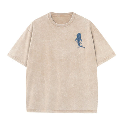 Christianartworkshop I Will Be With You Double Sided Washed Christian T-shirt