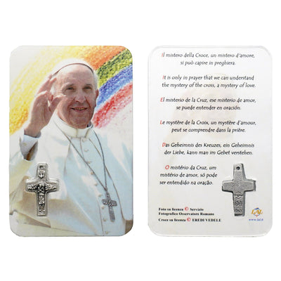 Christianartworkshop Premium Cardstock Double - Sided Saint Cards with Crucifix & Medal
