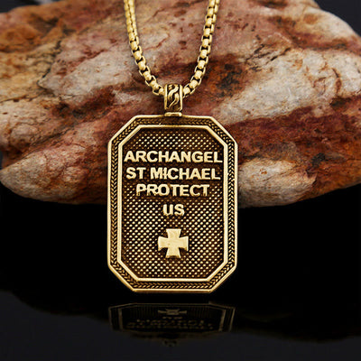FREE Today: Classic Style St. Michael the Archangel Protection Stainless Steel Pendant Necklace