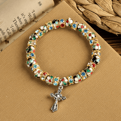 Christianartworkshop Handcrafted Cloisonné Beads Timeless Faith Bracelet: A Testament of Christ's Presence