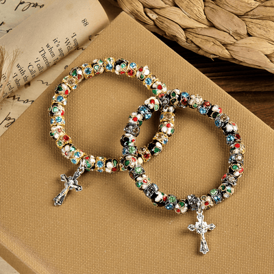 Christianartworkshop Handcrafted Cloisonné Beads Timeless Faith Bracelet: A Testament of Christ's Presence
