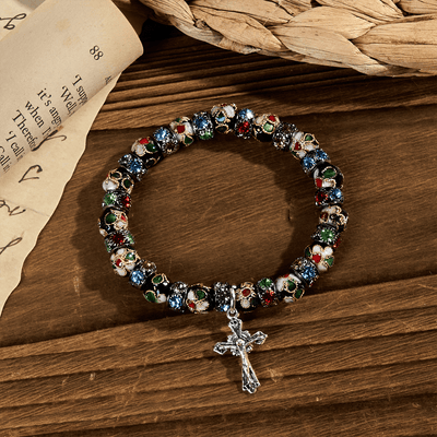 FREE Today: Handcrafted Cloisonné Beads Timeless Faith Bracelet: A Testament of Christ's Presence