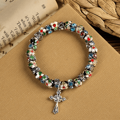 FREE Today: Handcrafted Cloisonné Beads Timeless Faith Bracelet: A Testament of Christ's Presence