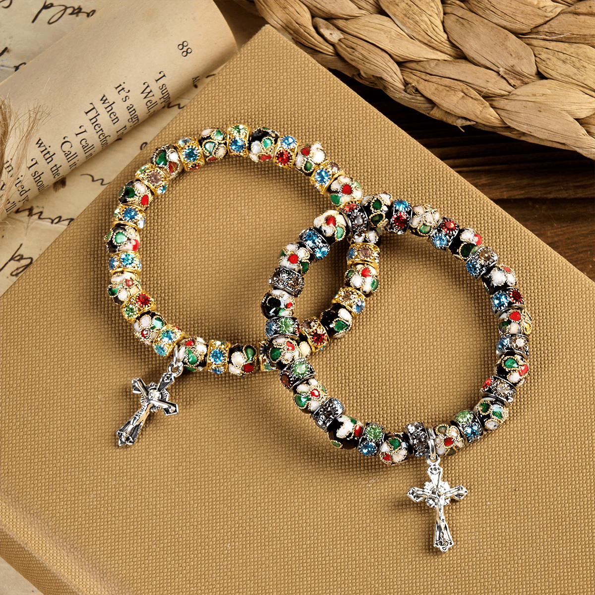 FREE Today: Handcrafted Cloisonné Beads Timeless Faith Bracelet: A Testament of Christ's Presence
