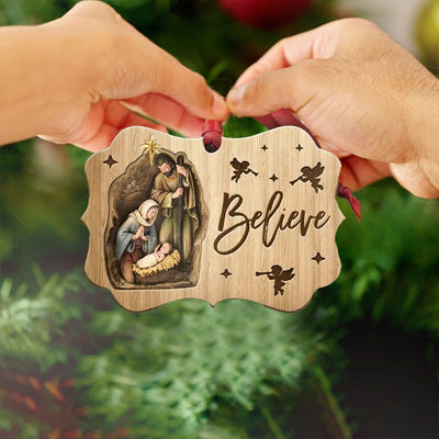 Christianartworkshop Acrylic Signs Nativity Christmas Hanging Ornaments B