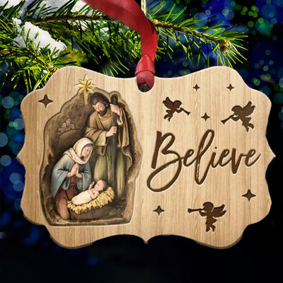 Christianartworkshop Acrylic Signs Nativity Christmas Hanging Ornaments B