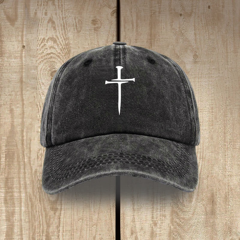 Christianartworkshop Minimalist Three Nails Cross Hat: Simplicity Meets Salvation