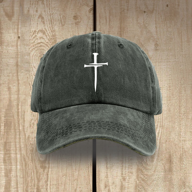 Christianartworkshop Minimalist Three Nails Cross Hat: Simplicity Meets Salvation