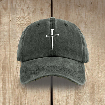 Christianartworkshop Minimalist Three Nails Cross Hat: Simplicity Meets Salvation