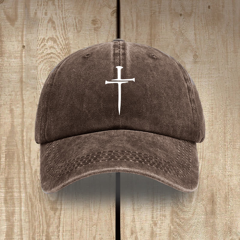 Christianartworkshop Minimalist Three Nails Cross Hat: Simplicity Meets Salvation