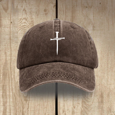 Christianartworkshop Minimalist Three Nails Cross Hat: Simplicity Meets Salvation